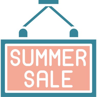 yaz indirimi modern ikon vektör illüstrasyonu