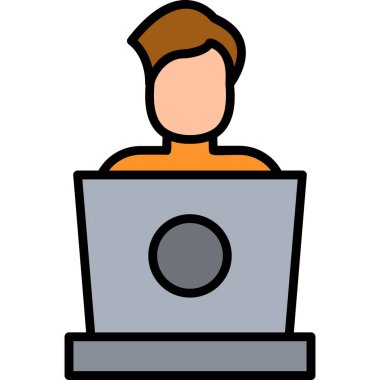 Adamım. Web simgesi basit illüstrasyon