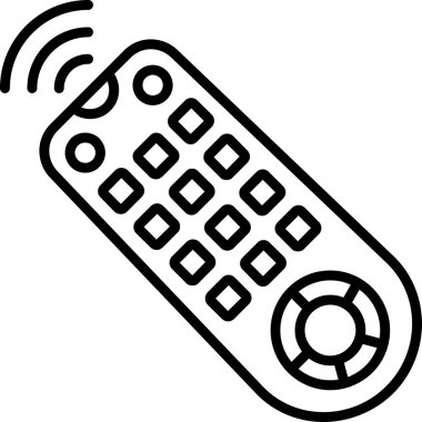 telefon uzaktan kontrol simgesi ana hat biçiminde