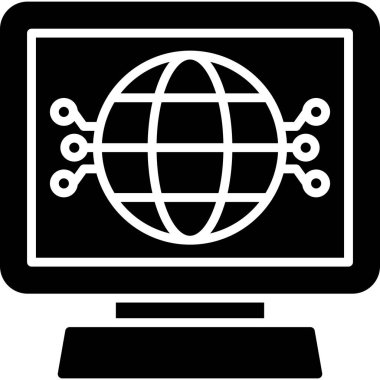 genel internet web simgesi ana hatlar biçiminde