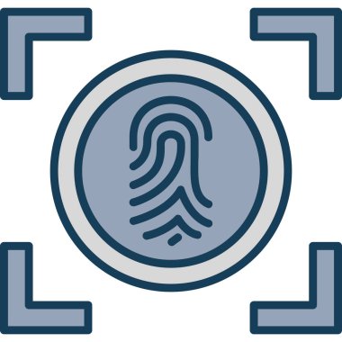 parmak izi ikonu vektör illüstrasyonu
