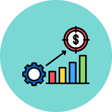 grafik ikonu vektör illüstrasyonu