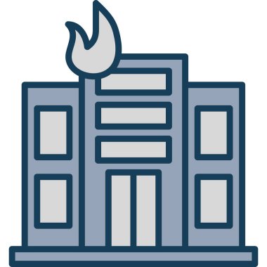 Bina. Web simgesi basit illüstrasyon