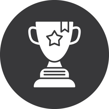 ödül kupa simgesi, vektör illüstrasyonu