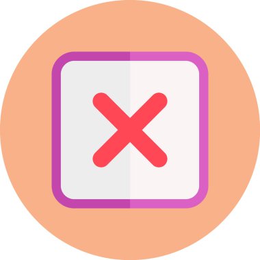 çapraz vektör düz renk simgesi