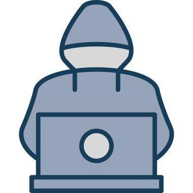 Hacker. Web simgesi basit illüstrasyon