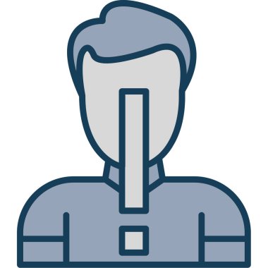 mavi gözlü avatar yüz, vektör illüstrasyon tasarımı