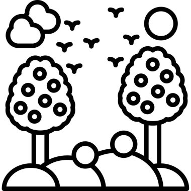 ağaç simgesi vektör illüstrasyonu