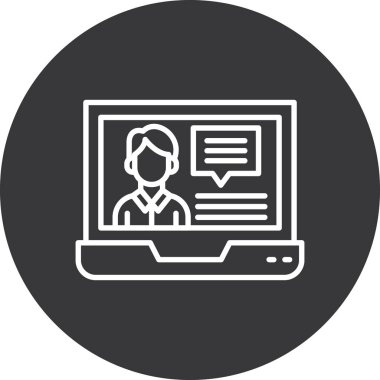 Bilgisayar. Web simgesi basit tasarım