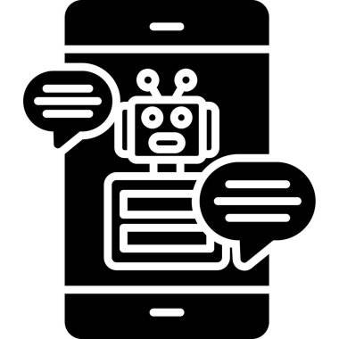 Robot sohbet simgesi, satır biçimi