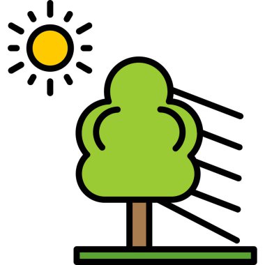 Ağaç. Web simgesi basit illüstrasyon