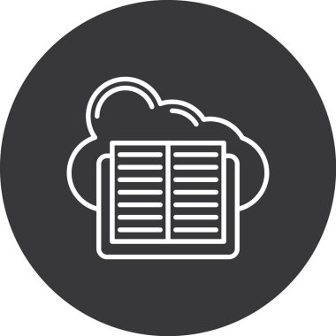 Bulut simgesi vektör illüstrasyonu