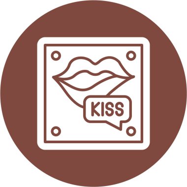 dudak simgesi, vektör çizimi