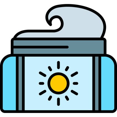 Soğuk içecek sıcak ikonu - taslak biçiminde