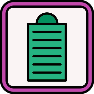 Yeşil ve pembe bir ikonun vektör illüstrasyonu