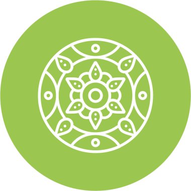 eşsiz yeşil yaprak vektör simgesi