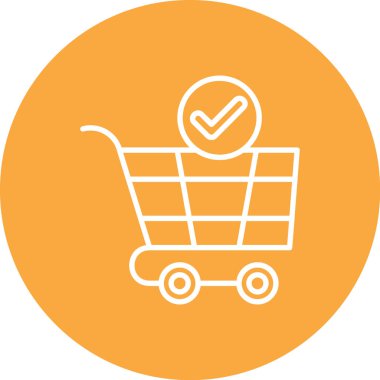 Sepet ikonu vektör illüstrasyonu