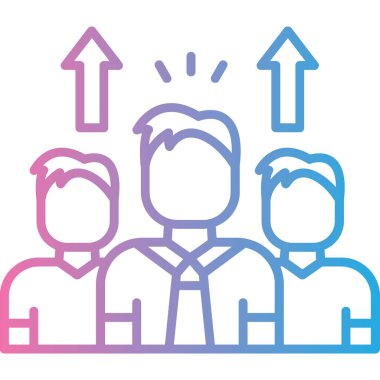 grup insan simgesi, vektör illüstrasyonu