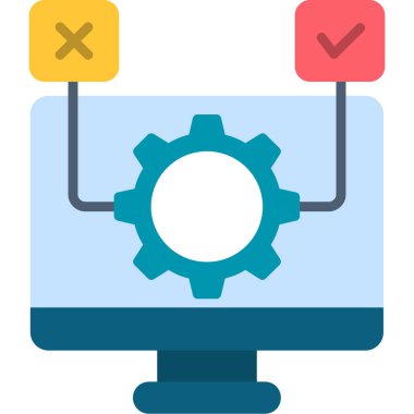 Bilgisayar. Web simgesi basit tasarım
