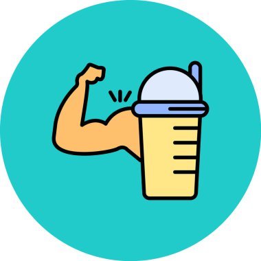 Fitness Sağlıklı egzersiz simgesi - taslak biçimi