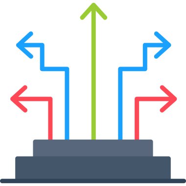 Yön ok simgesi, vektör illüstrasyonu