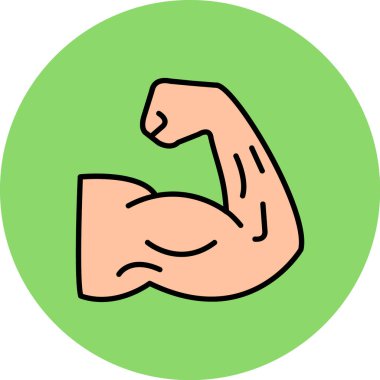 biceps simgesi modada izole edilmiş arkaplan