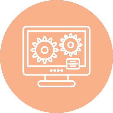 Modern dizüstü bilgisayar simgesinin vektör illüstrasyonu