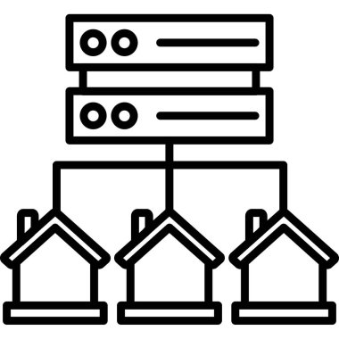 Ev simgesi vektör illüstrasyonu