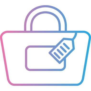 çanta simgesi vektör illüstrasyonu