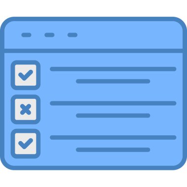 Liste. Web simgesi basit illüstrasyon