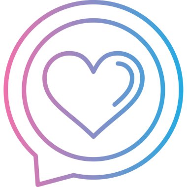 Kalp. Web simgesi basit illüstrasyon