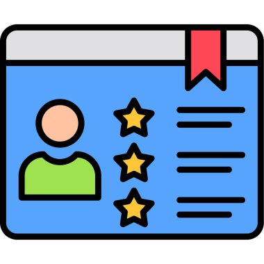 Müşteri gözden geçirme rengi simgesi