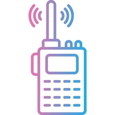 kablosuz radyo renk ikonu vektörü. Telsiz kontrol işareti. izole edilmiş sembol çizimi