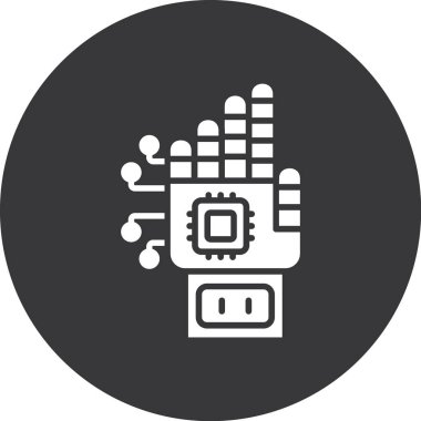 Robot simgesinin vektör illüstrasyonu