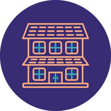 Modern binanın vektör illüstrasyonu