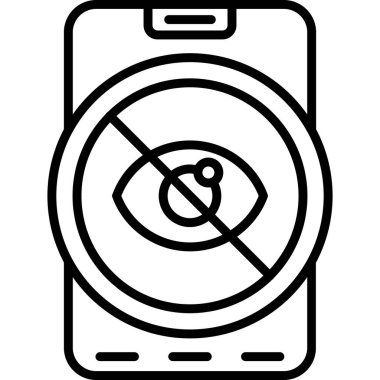 Hareket eden telefon simgesi, anahat stili