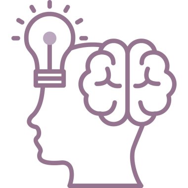 Fikir simgesi vektör illüstrasyonu