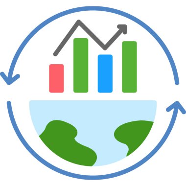 iş grafiği ikon vektör illüstrasyonu