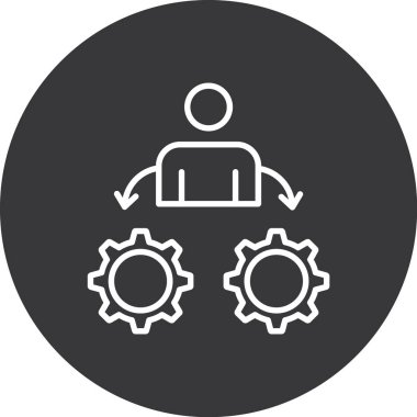 iş yönetimi düz vektör simgesi