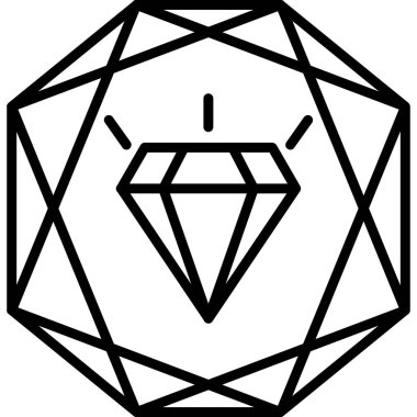 kristal kristal elmas vektör illüstrasyonu