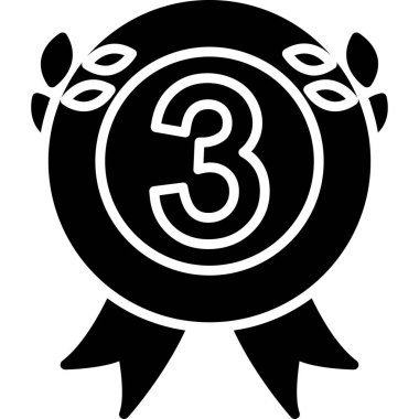 Moda stili izole edilmiş arka planda üç defne çelengi simgesi