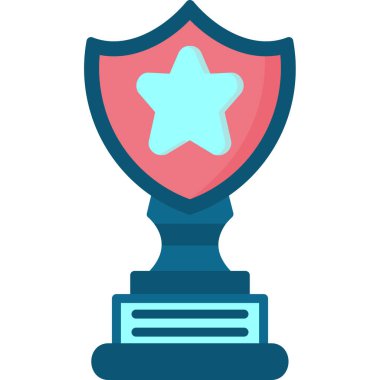 kupa ödül ikonu doldurulmuş taslak biçiminde