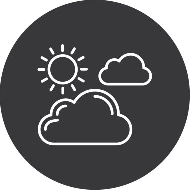 Bulut simgesi vektör illüstrasyonu