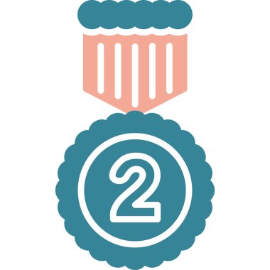 Madalya ikon vektör illüstrasyonu