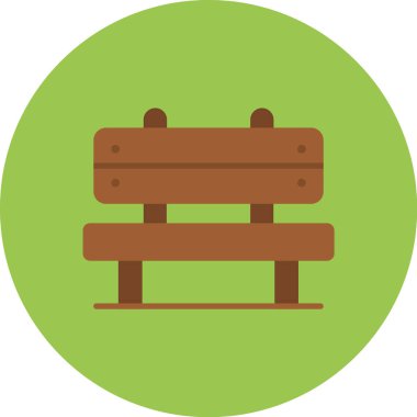 ahşap bank vektör simgesi