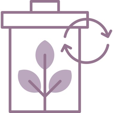 Geri dönüşüm. Web simgesi basit illüstrasyon