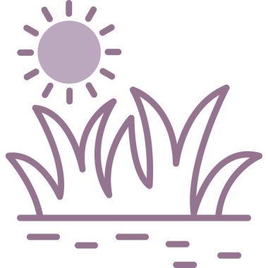 Bir çiçek simgesinin vektör illüstrasyonu