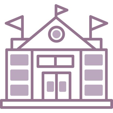 Bina. Web simgesi basit illüstrasyon