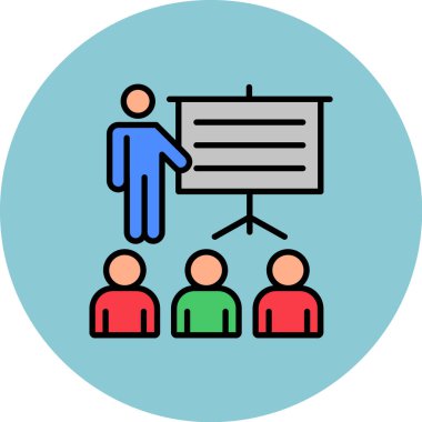 sunum simgesi vektör illüstrasyonu