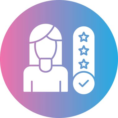 Yıldızlı bir kızın vektör çizimi